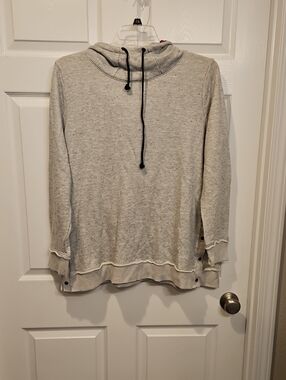 Maurices Gray Hoodie with Red Buffalo Plaid Lining